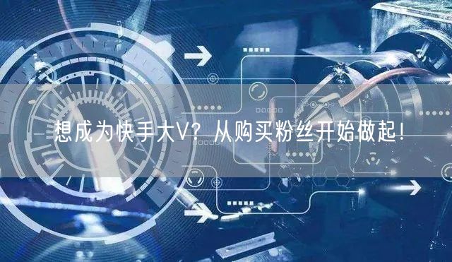 想成为快手大V?从购买粉丝开始做起!