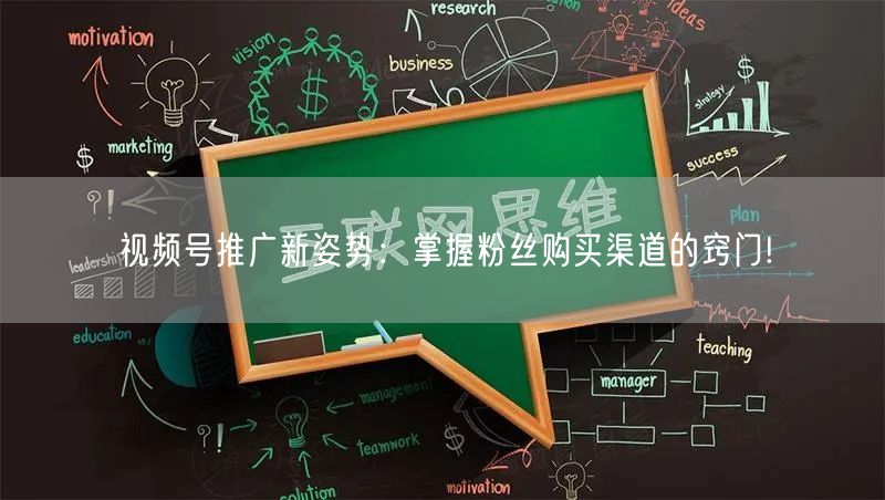 视频号推广新姿势：掌握粉丝购买渠道的窍门!