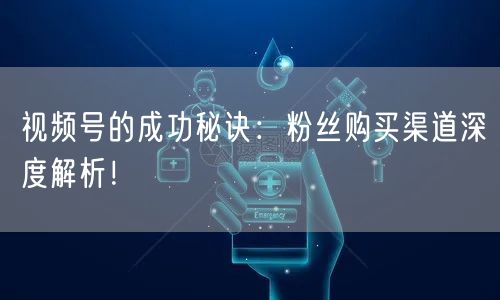 视频号的成功秘诀:粉丝购买渠道深度解析!