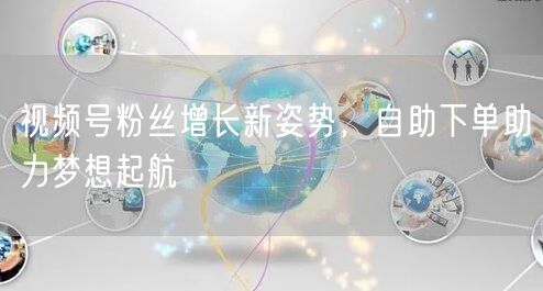 视频号粉丝增长新姿势,自助下单助力梦想起航