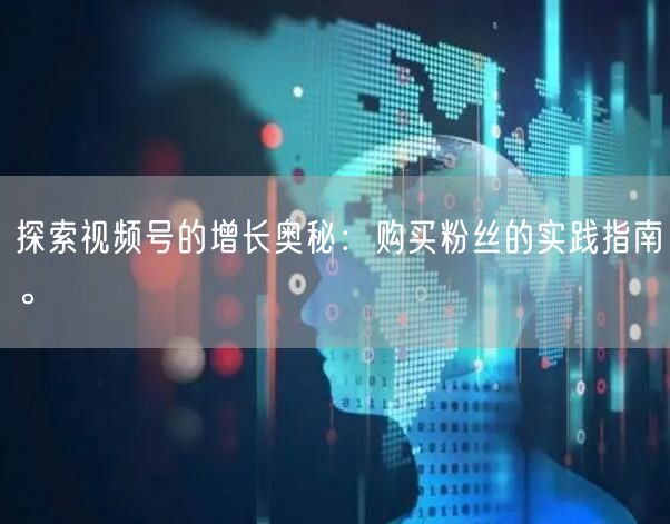 探索视频号的增长奥秘:购买粉丝的实践指南。