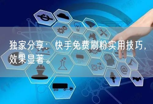 独家分享:快手免费刷粉实用技巧,效果显著。