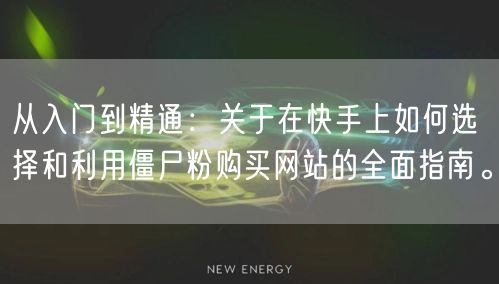 从入门到精通：关于在快手上如何选择和利用僵尸粉购买网站的全面指南。