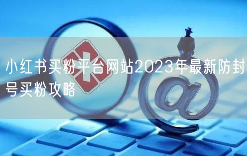 小红书买粉平台网站2023年最新防封号买粉攻略